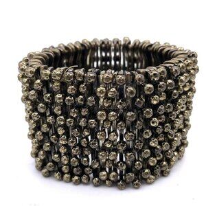 Beaded Reversible Cuff Bracelet Stretchable Adjustable